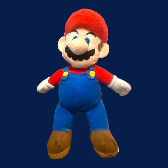 Large 23" Super Mario Brothers MARIO Plush Doll Figure Closable Back Pouch - Picture 3 of 8